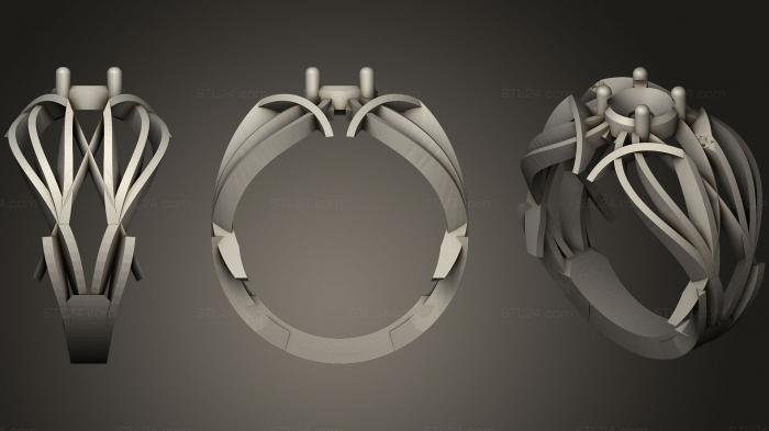 Ювелирные перстни и кольца (Пуансеттия, JVLRP_0477) 3D модель для ЧПУ станка